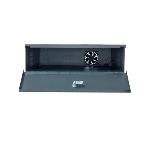 DVR/ NVR Lockable Safebox with Fan (Black/ 15x15 Inches)