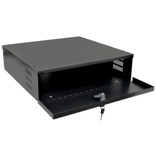 Heavy Duty DVR Security Lock Box (18"x18"x5"/ Black)