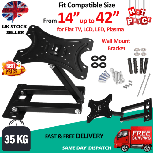 Single TV/ Monitor Bracket Swivel (14"-27"/ 15KG Max)