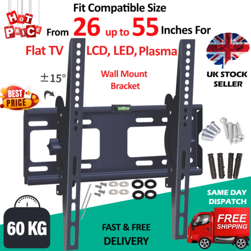 Tilt TV/ Monitor Wall Mount Bracket (26 - 55 inches/ 60Kg)