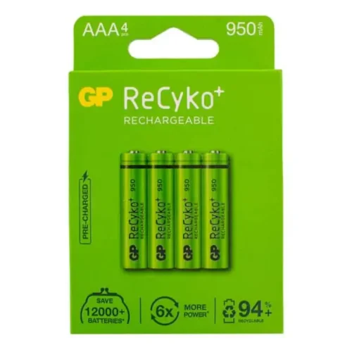 GP Batteries ReCyko AAA Rechargeable Batteries (950mAh)