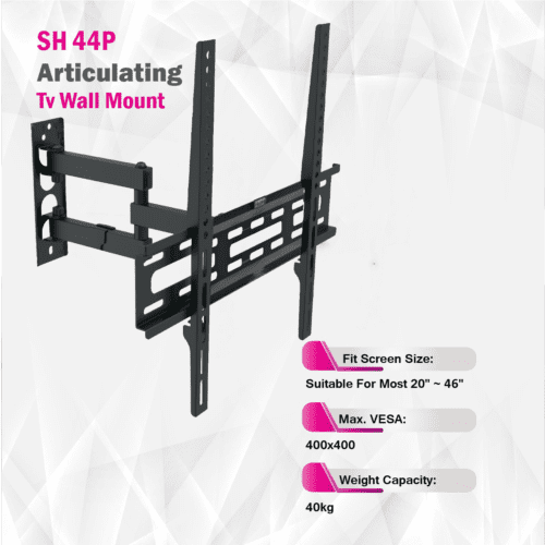 Tilt TV/ Monitor Wall Bracket Mount (20 - 46 Inches/ Max Vesa: 400mm x 400mm)