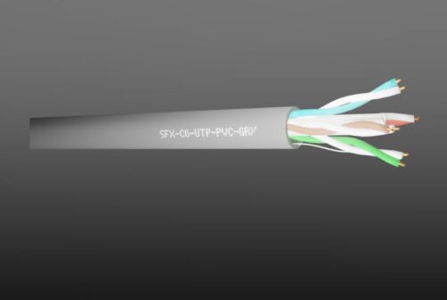 1M Securi-flex SFX/Cat6 UTP PVC Cable (Grey)