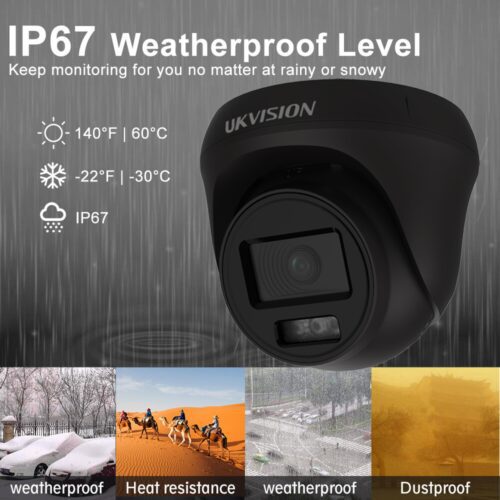 UKVision - 4K ColorVu Audio Fixed Turret Camera
