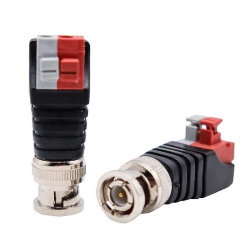 Wire to Male BNC Plug - Red Push